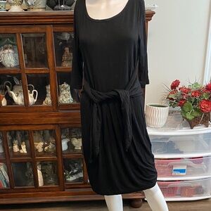 Karen Kane Black Mini Dress with Tie Waist